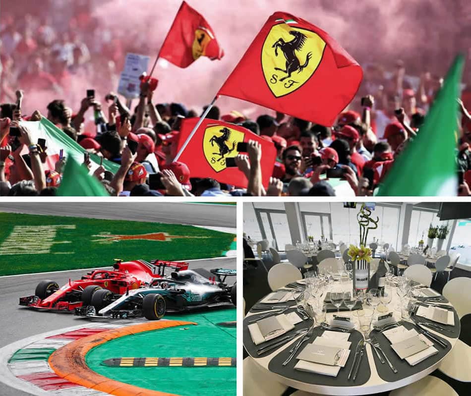 Italian Grand Prix hospitality weekend experiences by event specialists Motor Passion